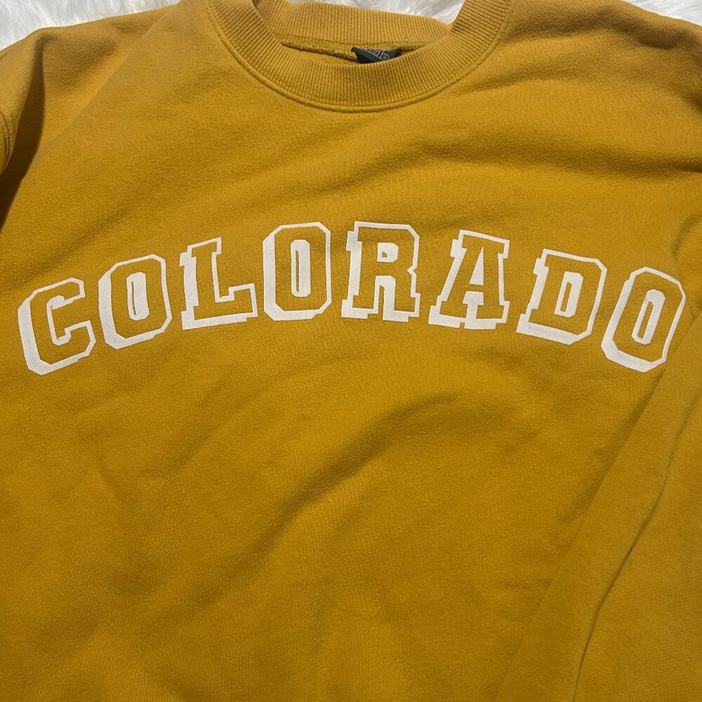 WILD FABLE Yellow/Gold colors Colorado Sweatshirt SIZE M - Picture 5 of 6